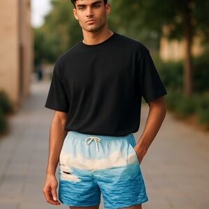 Guy Harvey Blue Ocean Swim Trunks